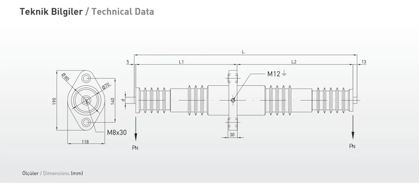 Indoor to Indoor Bolt Bushing